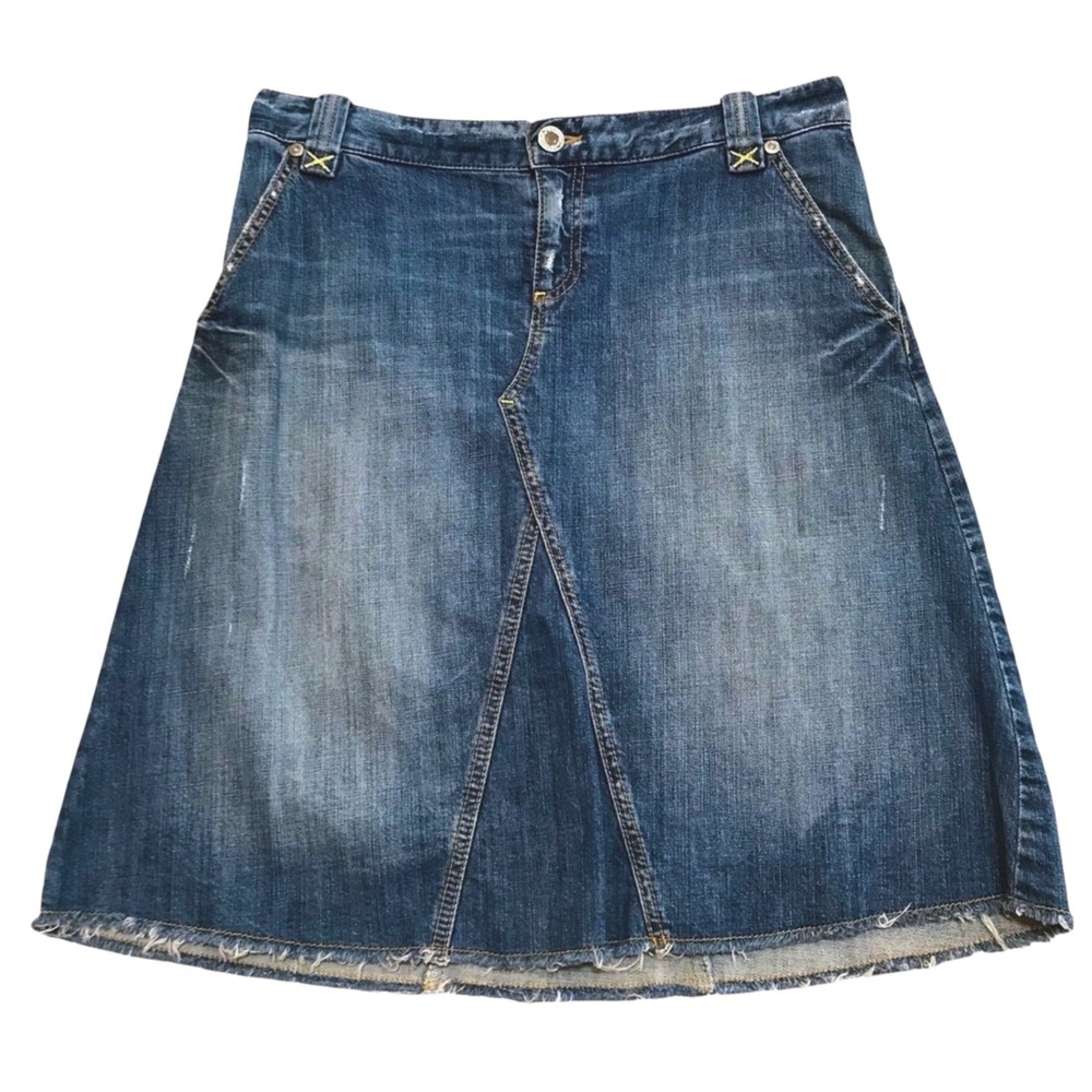 Vintage 2006 Banana Republic Denim Aline Skirt Blue Womens Sz 4 Style #398612-00